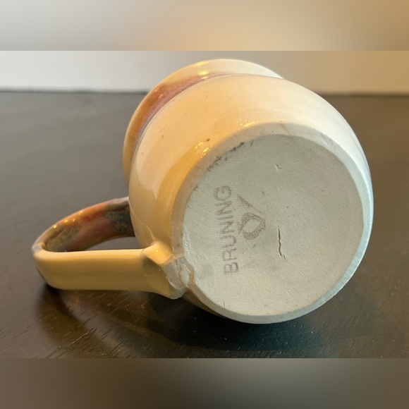 Bruning Pottery Purple Drip Glaze Small Pitcher / Mug Seattle, WA Art Pottery - Picture 3 of 5